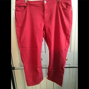 J.Jill Authentic Fit Cropped jean brick red